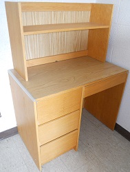 wooden dorm desk